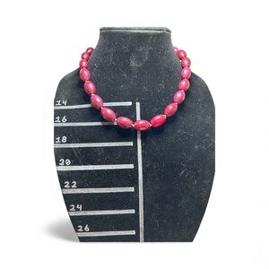 NWT White House Black Market Red Dyed Jade Necklace